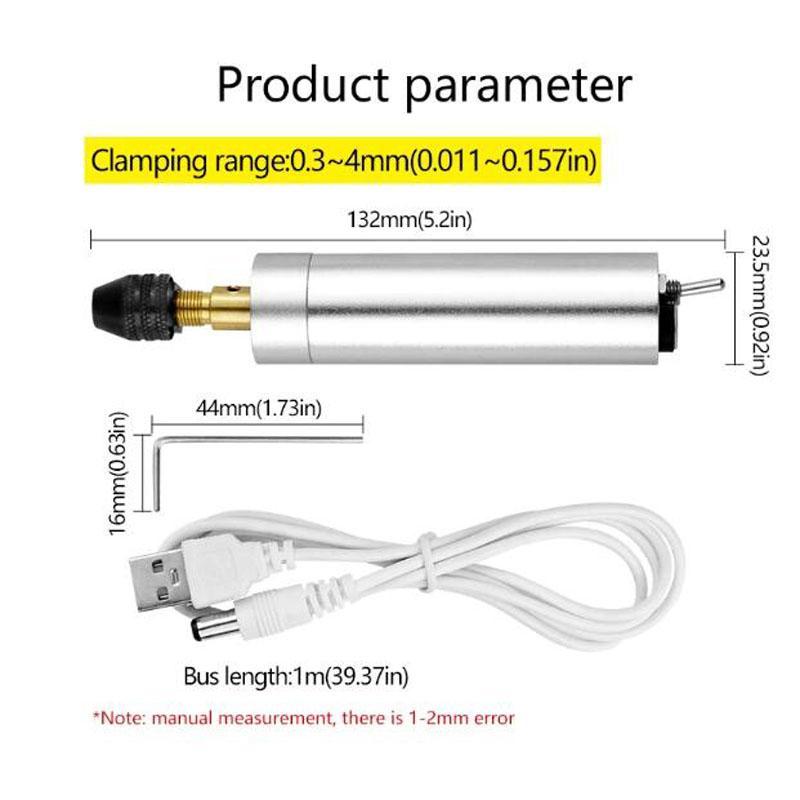 5V Mini Elektrischer Gravur Schnitz Meißel Stift Set Elektrowerkzeug Zubehör Tragbares Miniaturwerkzeug