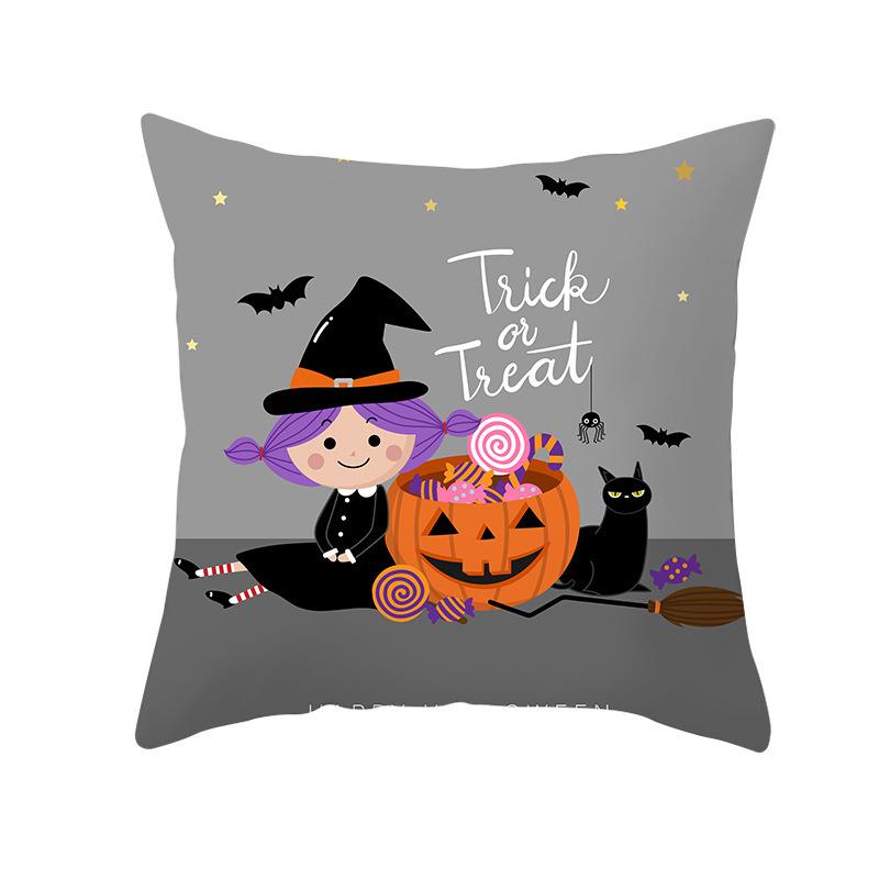 Funny Pumpkin Head Halloween Pillow Cover Home Furnishing Printed Living Room Sofa Cushion Cover Cushion Cover