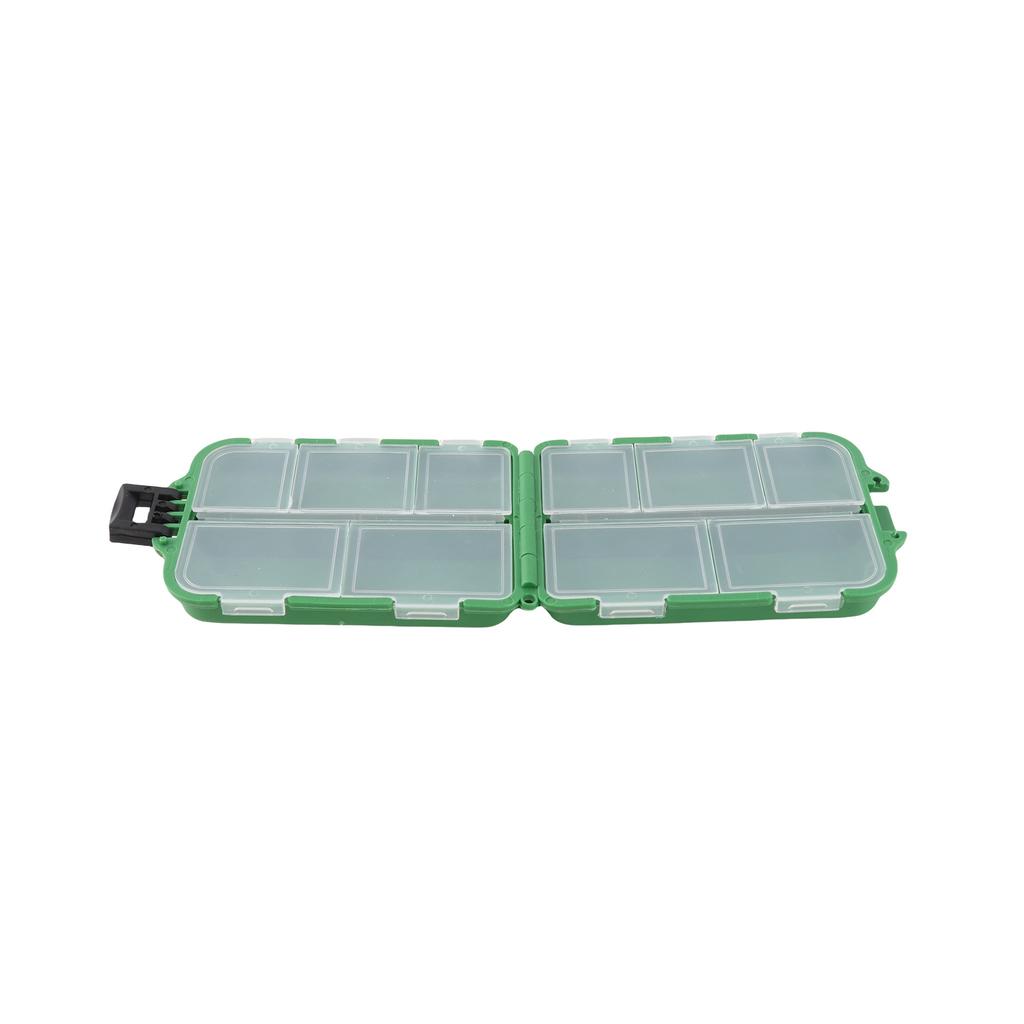 10 Grids Box Hard Fishing Tackle Storage Hooks Lures Baits Large Capacity Green Portable Design for Anglers