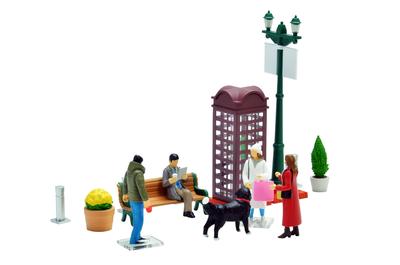 Tomytec Geocolle 64 Car Snap 09a Feiertag Straßenecke Aus ABS und teilweise Puppen- und Zubehörset 319061 1/64 # PVC, bemalt, montiert,
