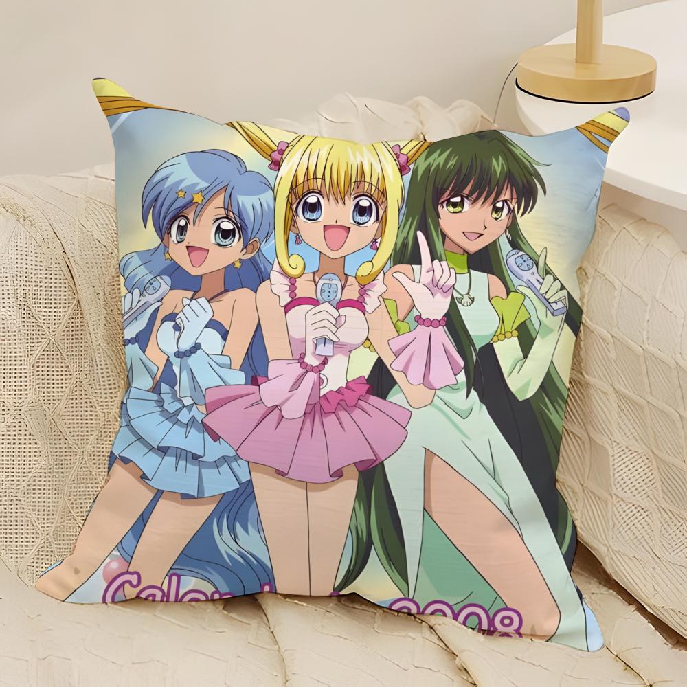 Comic Anime M-Mermaid Melody Pichi Pichi Pitch 5 Pillow Case Natural Linen Double-Sided Printing Sofa Home Decor Cushion Cover