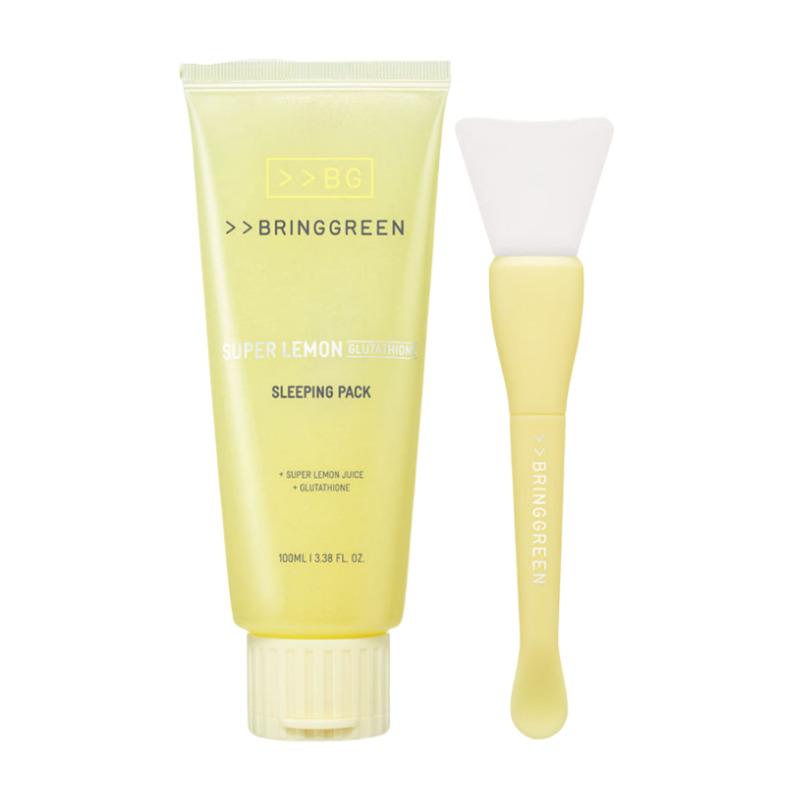 

BRINGGREEN Super Lemon Glutathione Sleeping Pack 100ml (with Silicone Brush)