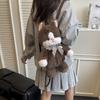 Plush Bear Cat Cartoon Mini Backpack With Zipper And Open Storage Outings Casual
