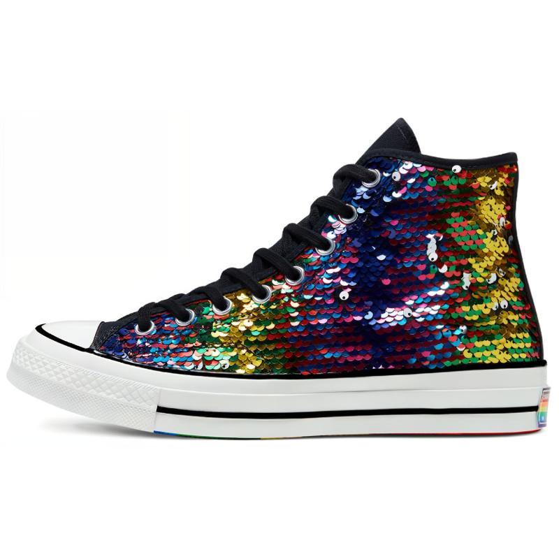 

Converse 1970s Pride Chuck Round-toe Lace-up High-Top Espadrilles Unisex Silver 36