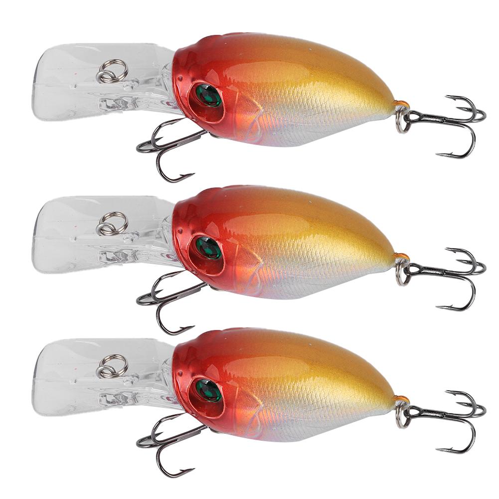 3PCS Deep Diving Scrapper Lure Artificial Simulation Lifelike Bait Fishing Tackle 2#