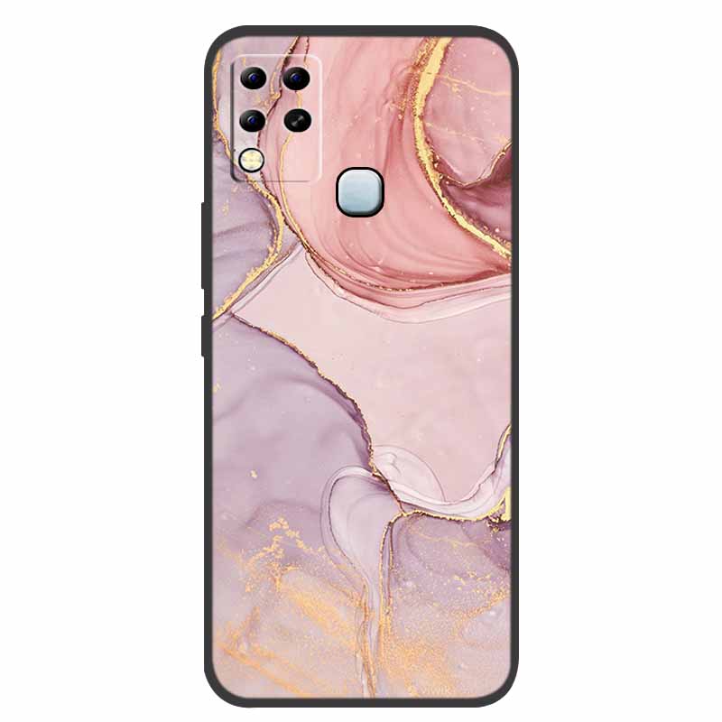 For Infinix Hot 11 G37 Case X689F Marble Silicone Protective TPU Soft Back Cover for Infinix Hot11 G37 128GB Funda Cartoon Coque