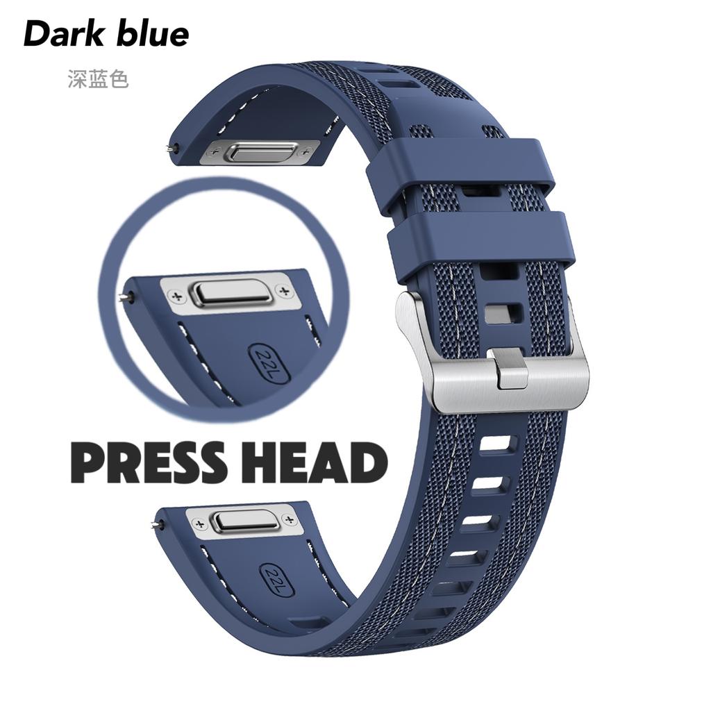 Nylon Silicone Strap for Huawei Watch GT5 Pro 46mm Band Wristband Bracelet for Huawei Watch GT4 Pro 22mm Universal Press Head Strap