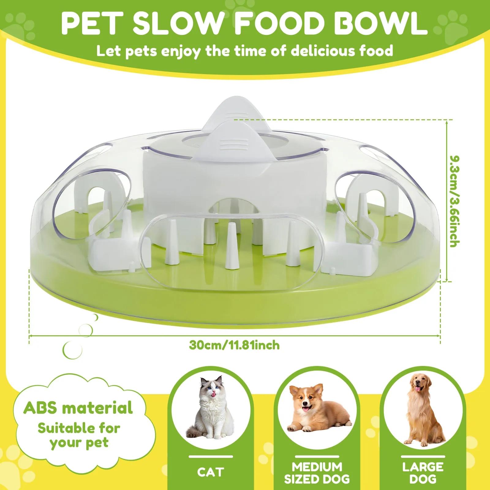 

Slow Feeder Easy to Clean Gradual Feeding Pet Feeder Promoting Digestion for Pet, Slow Food Bowl ABS Interactive Anti Slip Pet