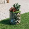VidaXL Circular Gabion Post Gabion Basket Garden Planter Plant Container Outdoor Terrace Galvanized Steel 152015
