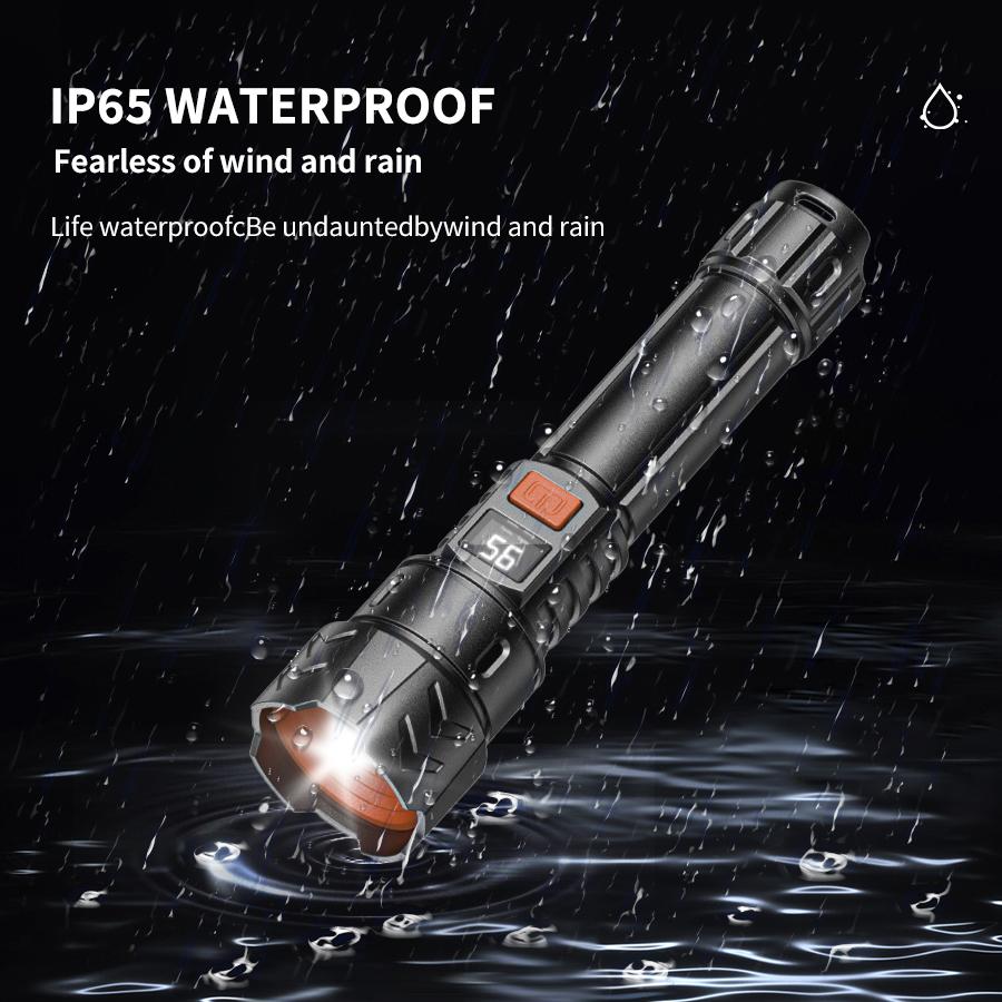 High-power White Laser LED Flashlight Ultra Strong Light Tactical Flashlight Outdoor Waterproof Searchlight Camping Torch