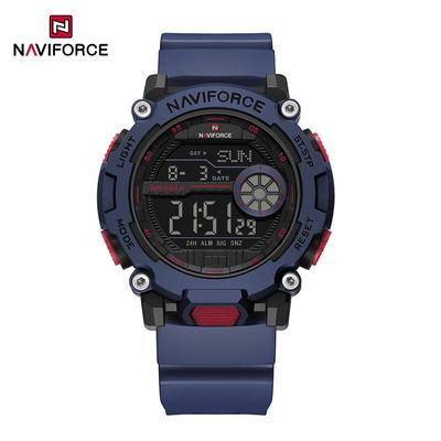 Original Men LCD Digital Watch Lightweight Silicone Strap Waterproof Calendar Date Chronograph Alarm Men Boys Outdoor Watch NF7133