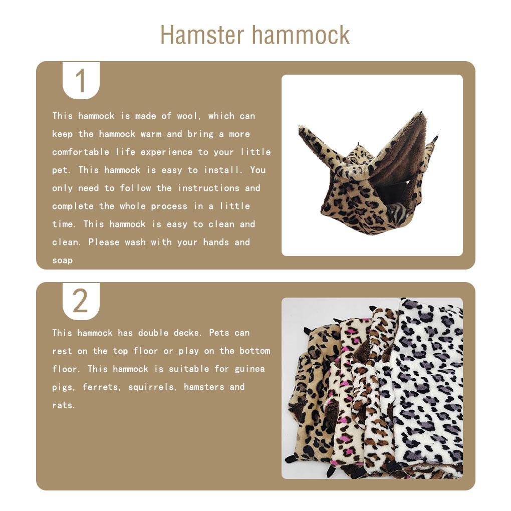 Ratten Hängematte Hängendes Doppelbett Tierkäfige Haus für Ratten Multifunktionell Vlies Süßes Geschenk Haustierzubehör