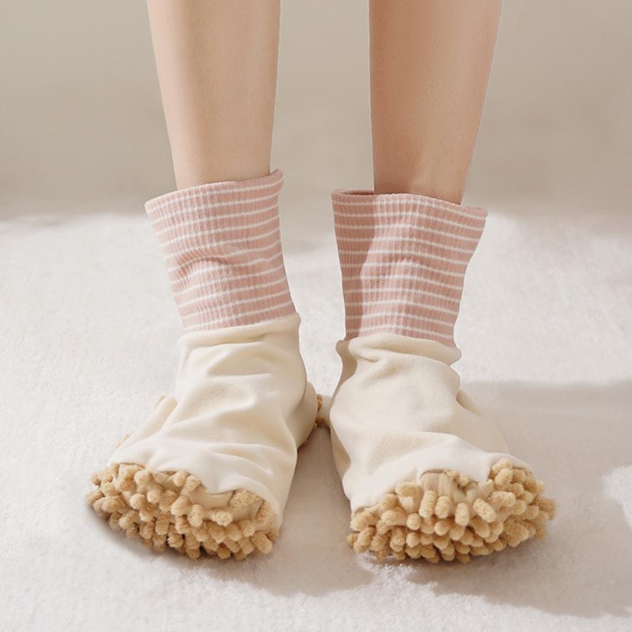 

Creative Cleaning Slippers Home Floor Cleaning Shoes 2026 NEW Washable Sock Mop Multi-functional Lazy Floor Cleaning Tools рожевий