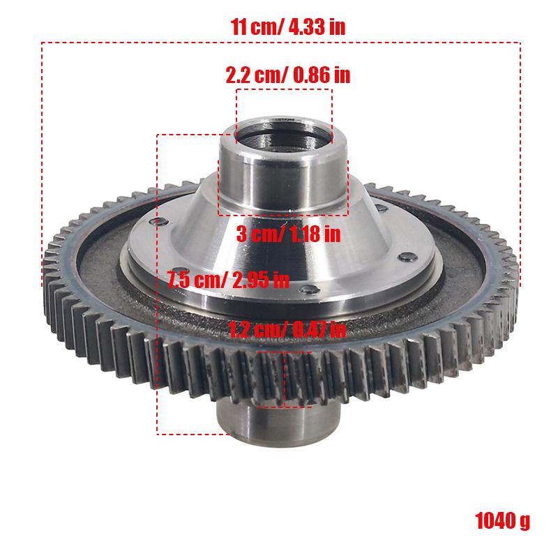 Neuer 16T 18T 11MM 11MM Elektrischer Dreirad-Differentialgetriebe-Satz Große Planetenrad-Baugruppe