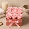 Soap Flower Bouquet 9 Pink Roses Square
