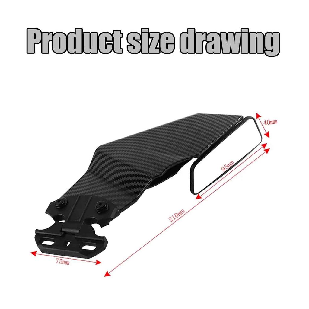 HUANGCJCJ Für GSX8R GSX-8R 2024 Motorrad Unsichtbares Winglet Spiegel-Kit, Verstellbarer Rückspiegel, Wind