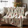 Xmas Nutcracker Cartoon Anime Print Flannel Blanket Soft Warm Throw for Kids Bedroom Sofa Bed Christmas Office Car