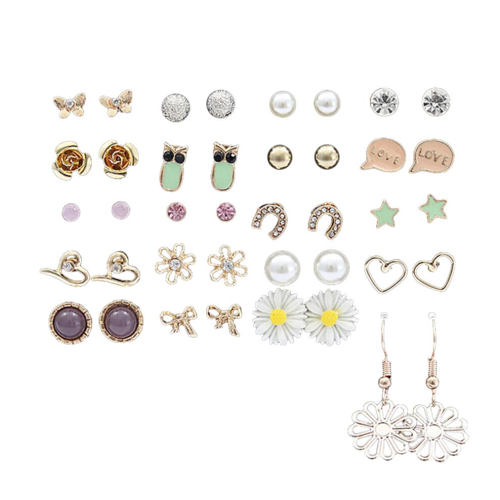 20 Pairs Girls Jewellery Set Earrings For Kids Jewelry Decor Stud
