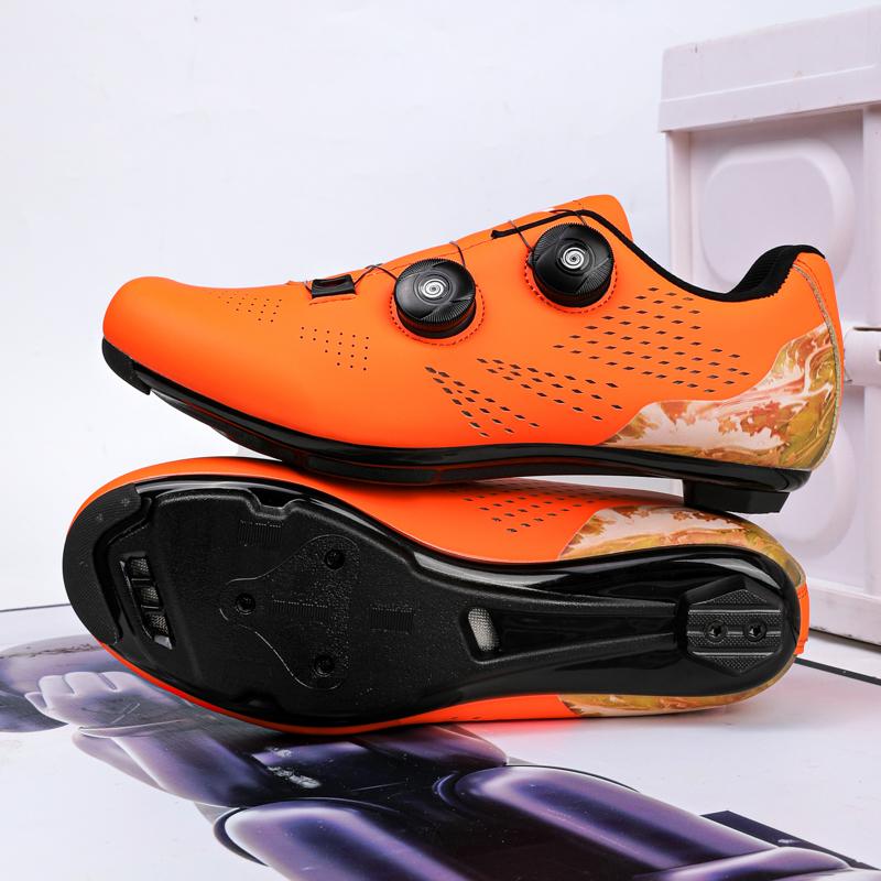 Lockable Cycling Shoes for Road Bikes, Mountain Bikes, Non-Lockable Cycling Shoes for Men, Professional Lockable Hard-Soled Shoes