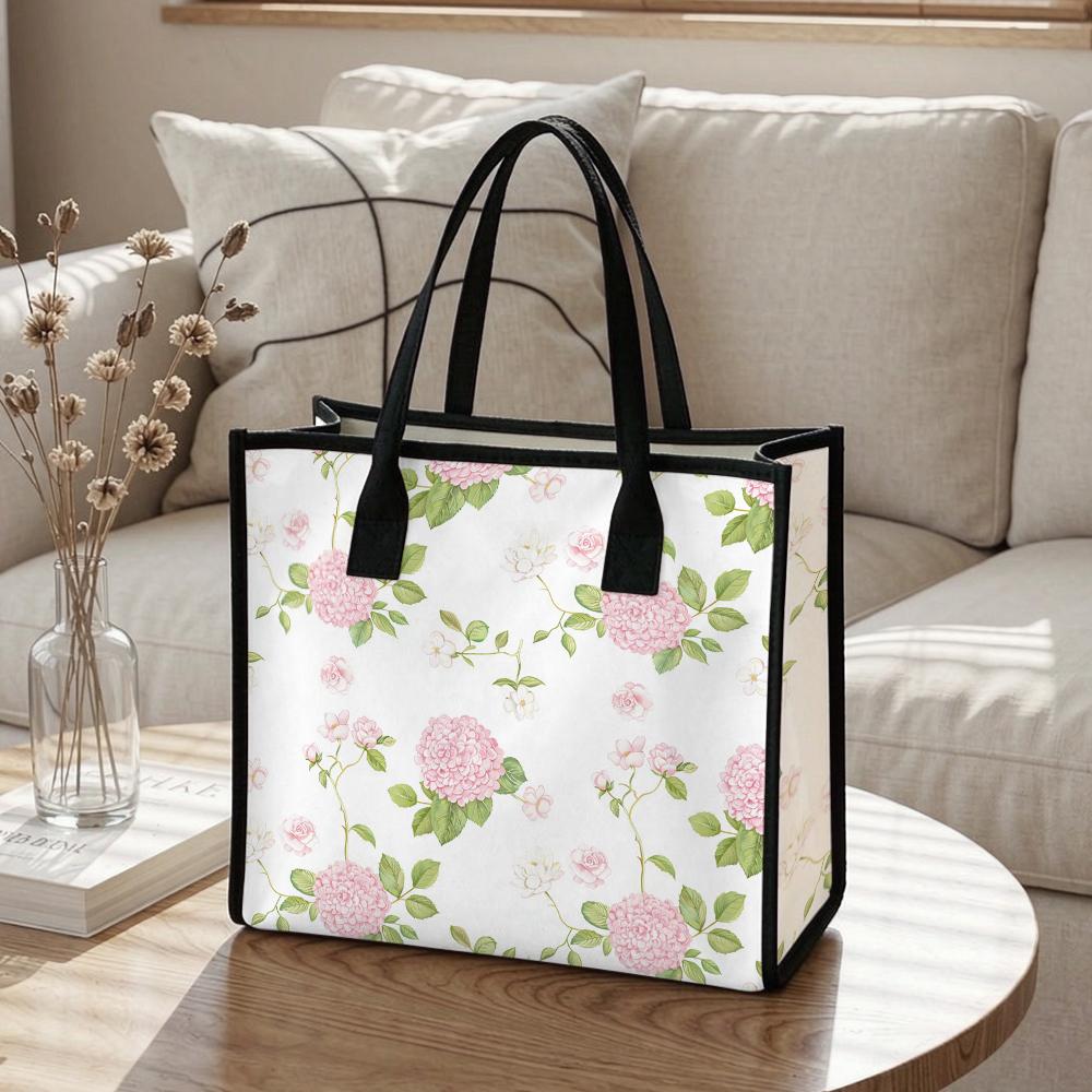 Elegant Floral Tote Bag for Daily Commute Shopping Versatile Fashion Shoulder Bag