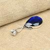 Blue Sapphire Lab-Created Gemstone Handmade 925 Sterling Silver Jewelry Attractive Pendants