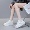 Women's shoes versatile platform casual single shoes autumn muffin color matching small shoes sports leather
