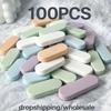 100Pcs Candy Color Contact Lens Case Kit Portable Eye Care Tool Set for Men and Women with Tweezers and Suction Stick