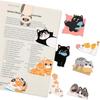 5/6/10pcs Kitten Shape Bookmark Clips Cute Page Markers Versatile Cat Magnetic Bookmarks Office