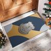 Everton Football Print Crystal Velvet Rug, Comfortable Water Absorbent Non Slip Indoor Floor Carpet