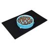 Silicone Non-slip Dog Food Feeding Mat, Waterproof Pet Food Mat for Cat & Dog Bowl Placemat, 24" X 16", Black