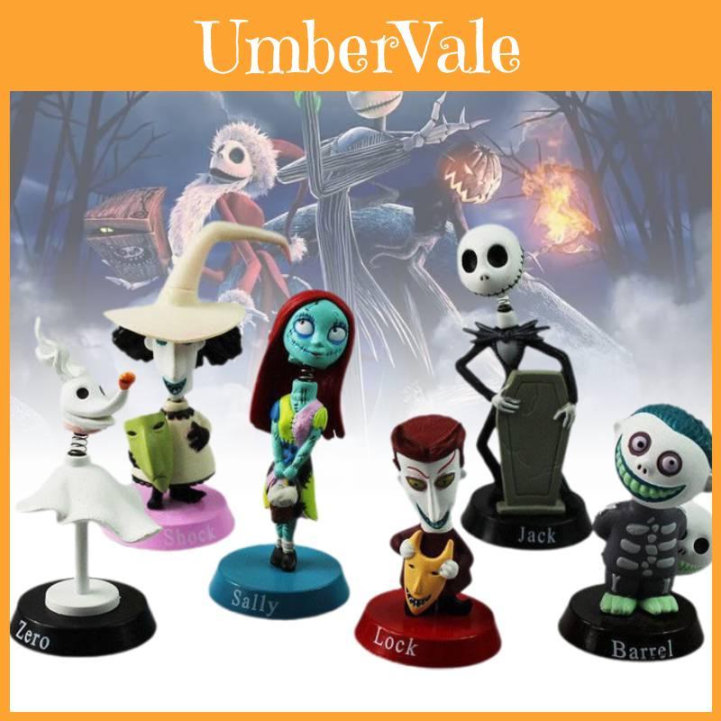 Nightmare Before Christmas Jack Skellington Figurines Set For Play Or Display