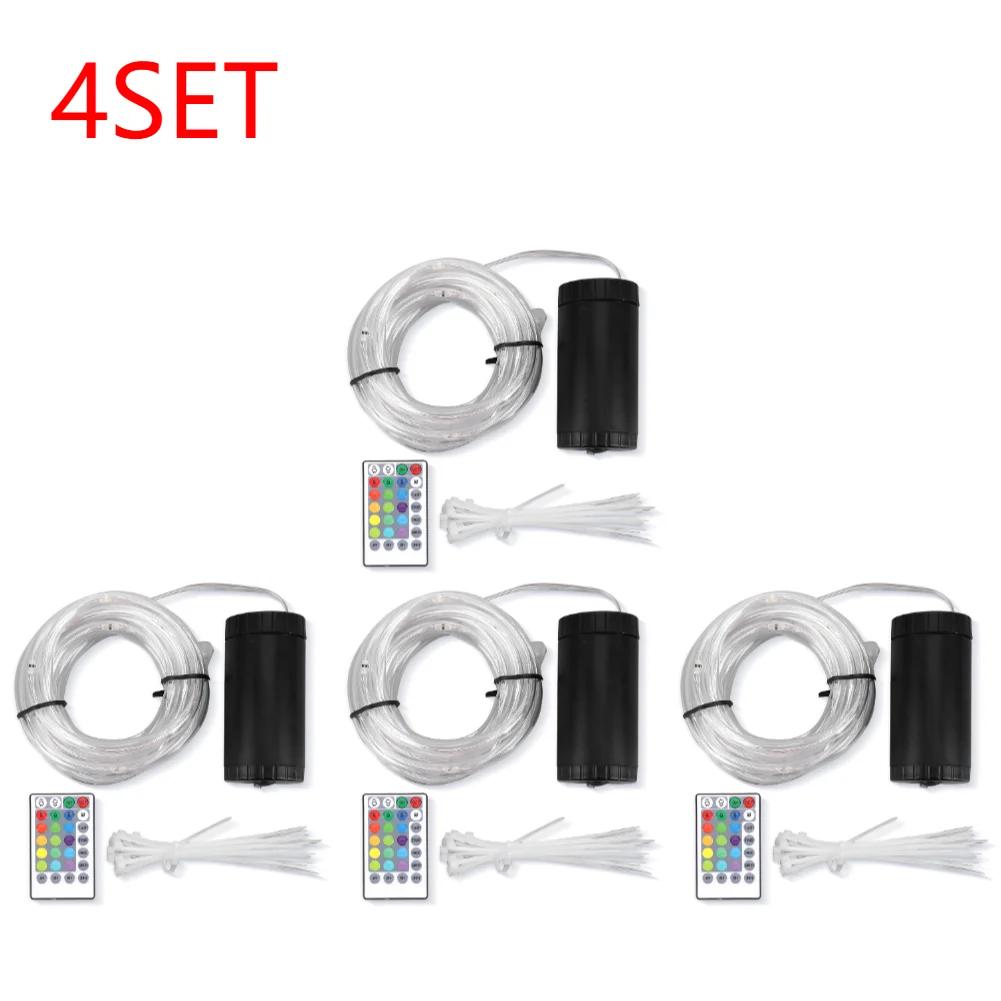 1-5Set LED Bike Wheel Lights Remote Control Safety Warning Tire Strip Light 2 Meters 20 Lights 16 Colors for Bike Night Riding