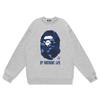 Herrtröja med lång ärm, boktryck och frotté - Höst/Vinter Casual Pullover Trendig Topp