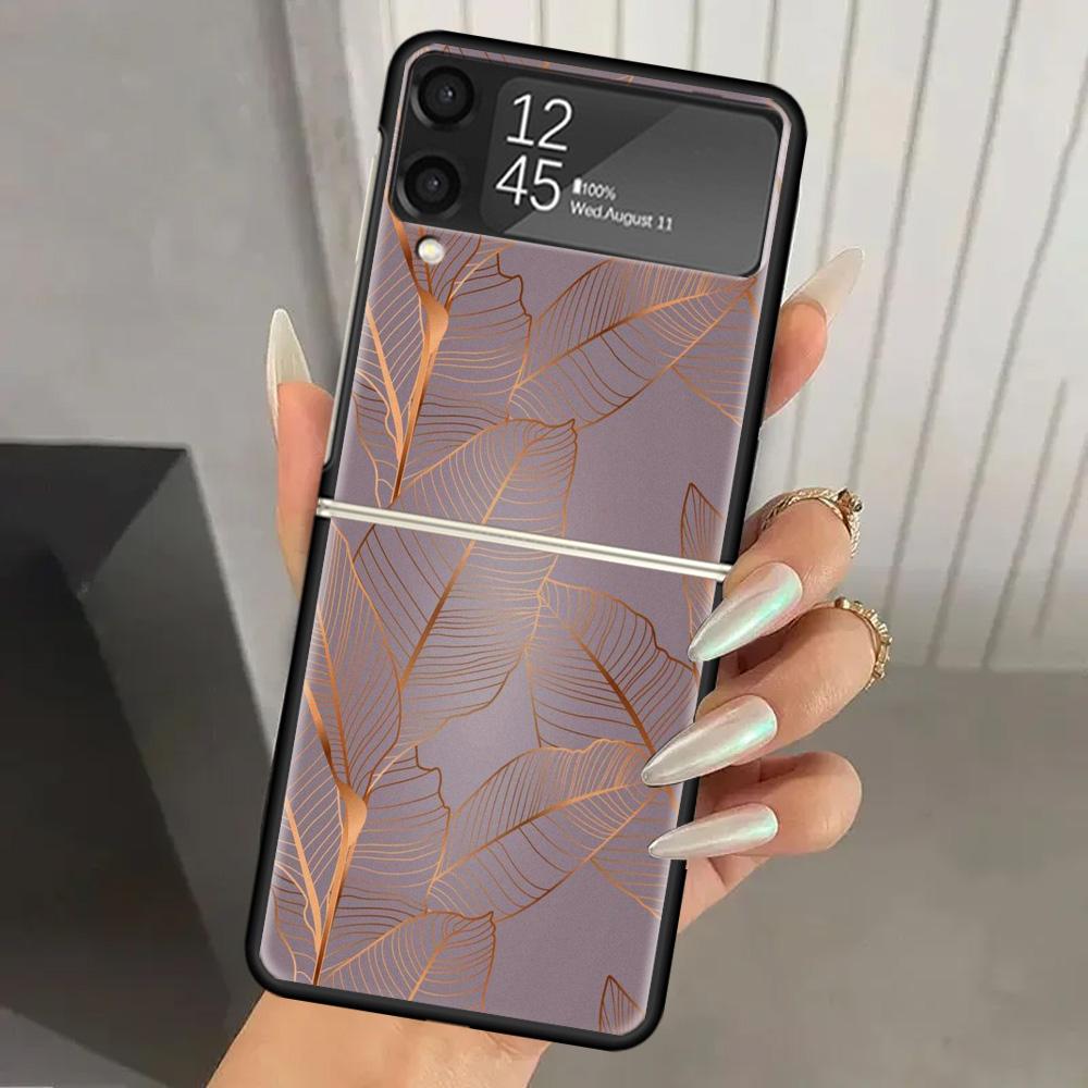 

Красивая Роза Блестящая Чехол-бампер из Жесткого Поликарбоната для Samsung Galaxy Z Flip 6 5 4 3 Черный Чехол ZFlip6 Flip5 Flip4 5G Складывающийся Pri Samsung Z Flip 3