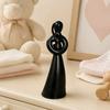 yangyizhi 3D Printed Mother and Child Sculpture, Matte White Abstract Embrace Statue with Anti-Tipping Base, Minimalist Home Decor for Living