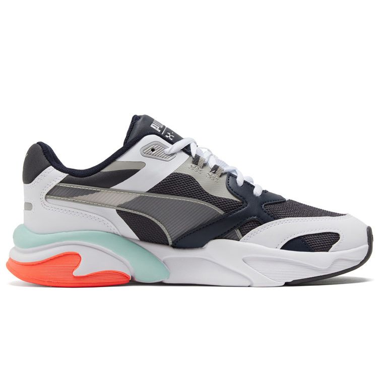 Puma X-Ray Millennium Fabric Trendy Color Block Shock Absorbing Breathable Low-Top Casual Shoes Unisex Sneakers White Black Orange 375999-06