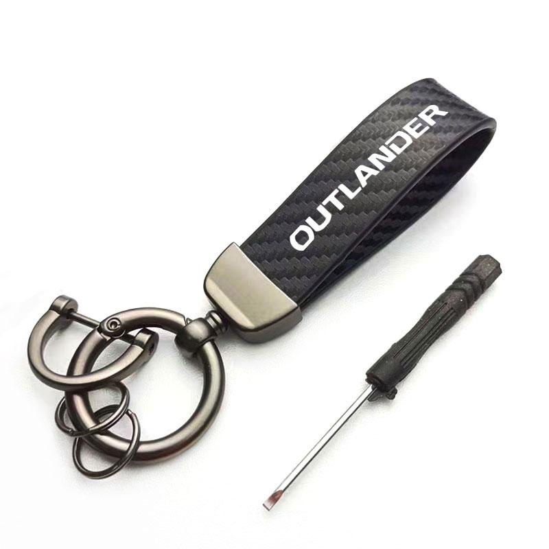 Anti-lost Car Keychain Fashing Decoration Keyring Auto Vehicle Key Chain Holder Gift For Mitsubishi Outlander Car Accessorie