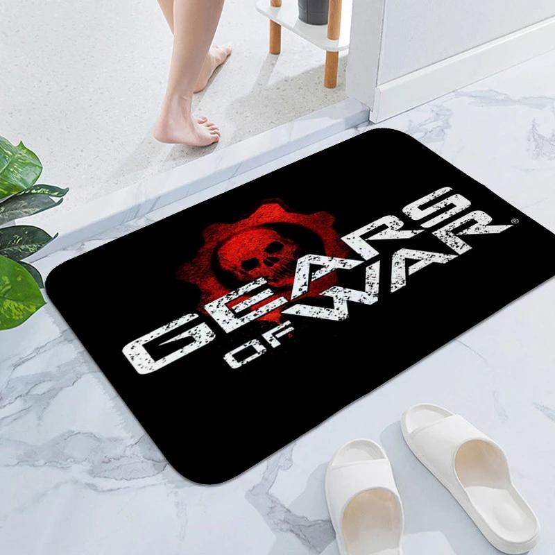 Bathroom Rug A-Gears of War Outdoor Entrance Doormat Hallway Entryway Foot Mat Bedroom Living Room Floor Carpet Anti Slip Home