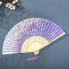 Art Craft Chinese Style Dance Hand Held Silk Fan Hand Held Flower Fan Folding Fan Photo Prop Tool