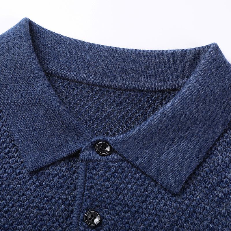 Мужская осенняя новинка Мужская футболка с длинным рукавом однотонная Модный свитер — фото 5