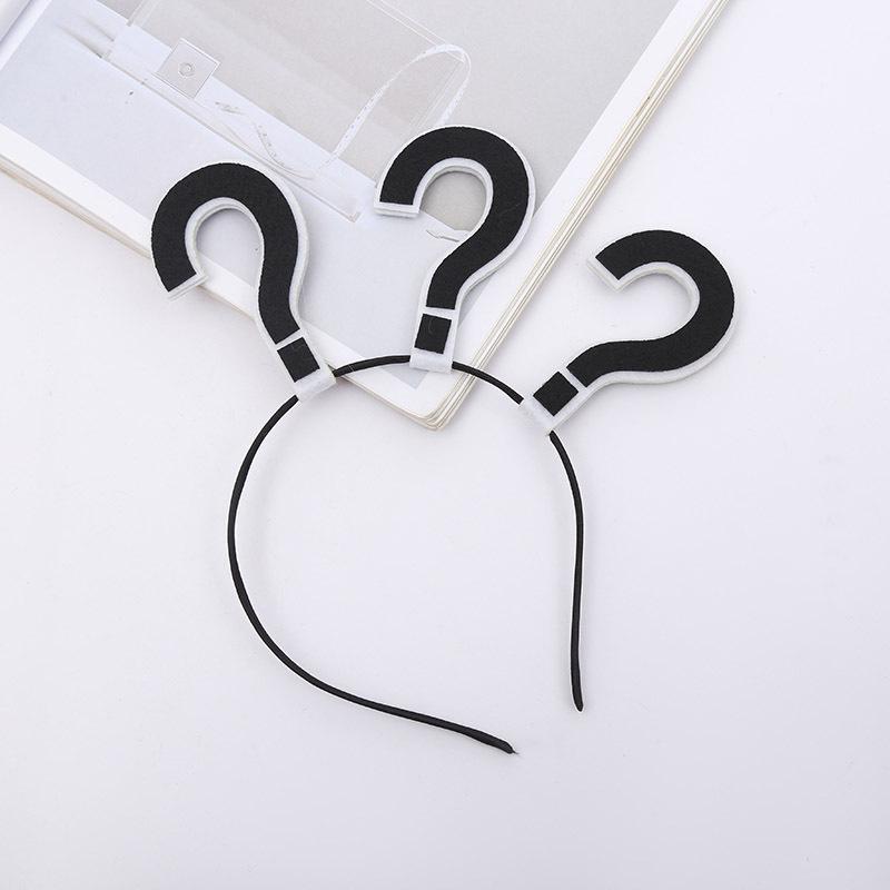 

Креативная повязка на голову для фестиваля мультфильмов: Забавный дизайн вопроса и восклицательного знака
