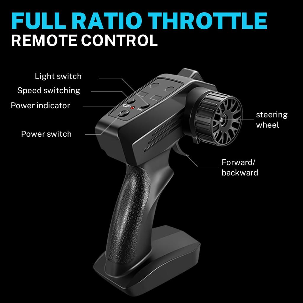 RC Drift Cars 1:24 Scale Remote Control Vehicle with LED Lights Drifting Tires Racing Sports Vehicle Toy Idea Gift for Adult Boy