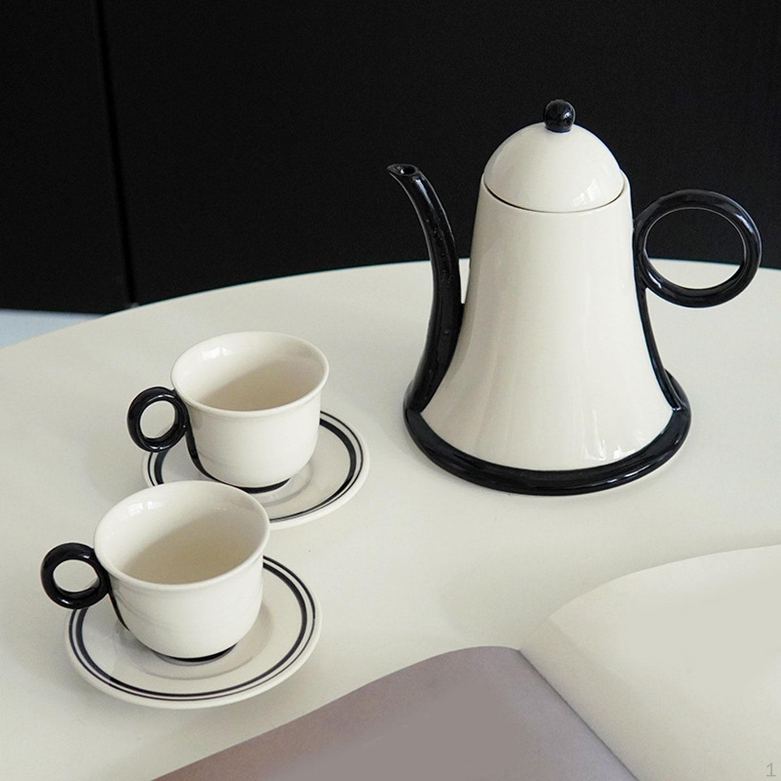 

Керамический чайник с набором чашек, фарфоровый чайный горшок для рассыпного чая кунг-фу для дома