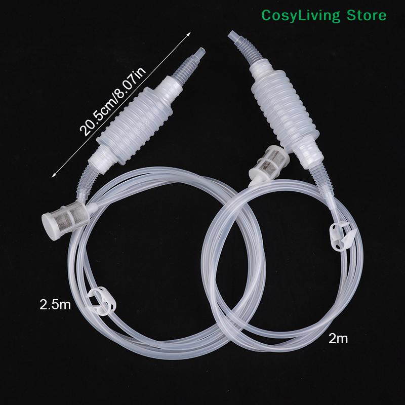 Transparent Semi-automatic Home Brew Syphon Pack Hand Knead Siphon Filter Food Grade Tube 2M/2.5M For Wine Making For Homebrew