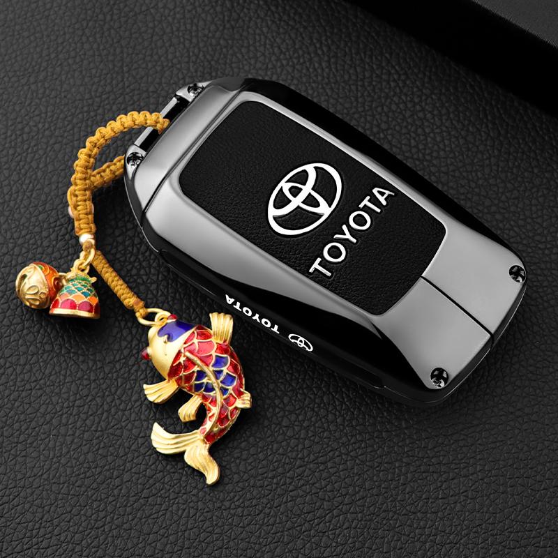 BAXL9 Zinc Alloy Car Key Cover Case For Toyota RAV4 Highland Coralla Hilux Fortuner Land Cruiser Camry Crown Keychain Accessories