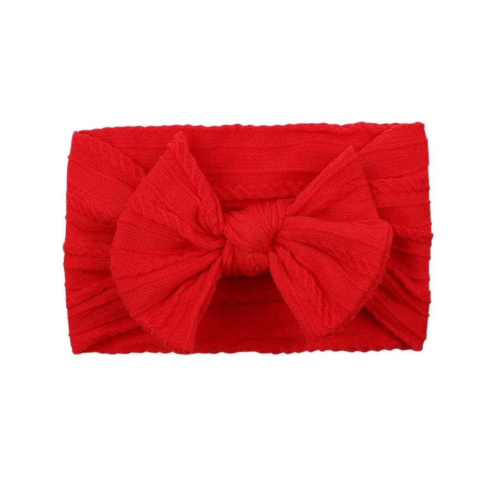 48colors Newborn Baby Headband Girls Elastic Knit Children Turban Baby Bows Soft Nylon Kids Headwear Toddler Hair Accessories