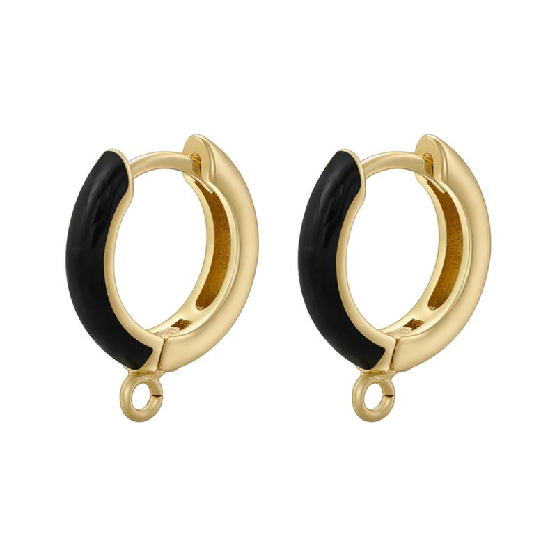 ZHUKOU enamel earrings hooks for Jewelry making 7 colors candy earrings clasp hook Jewelry accessories supplies VE1176