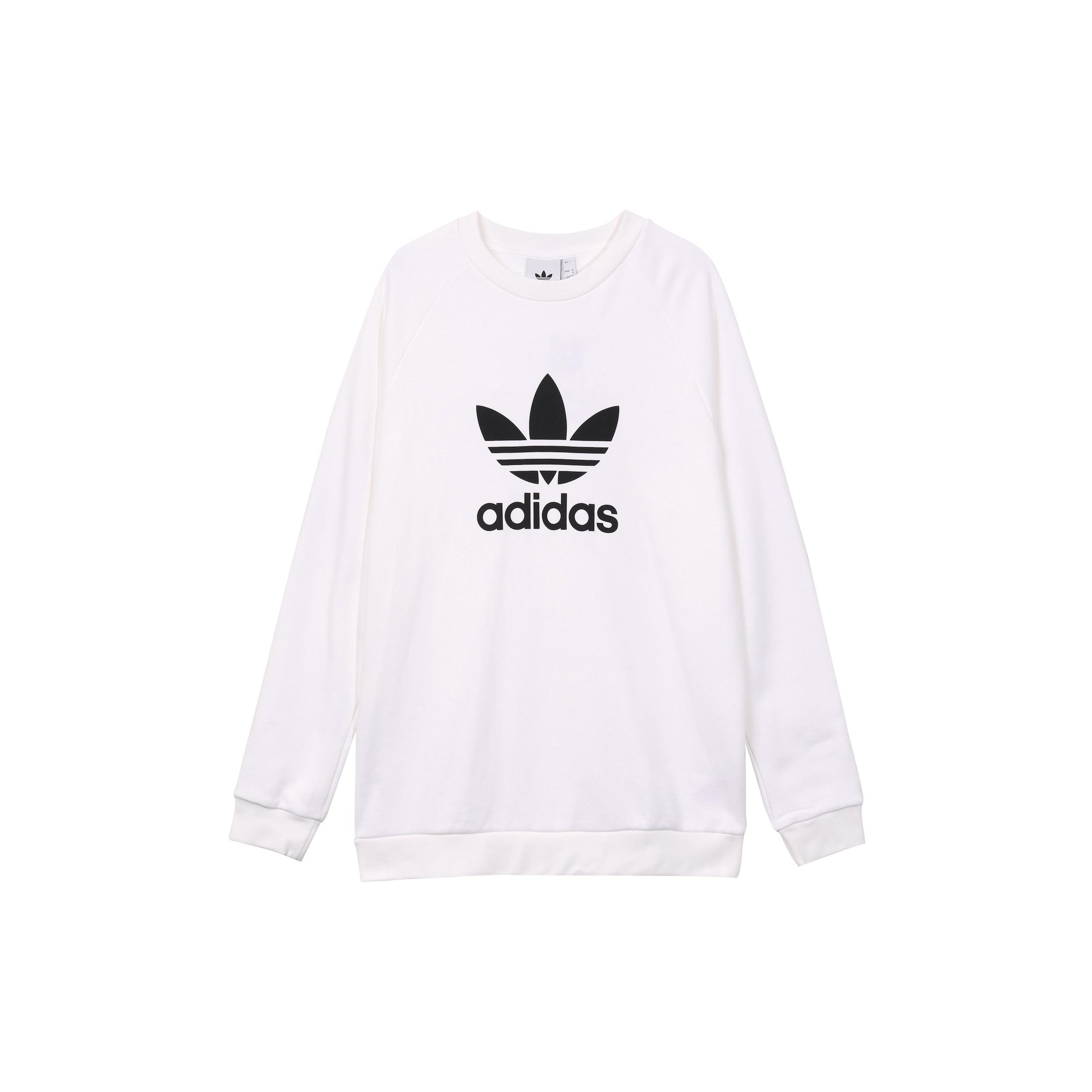 adidas originals Trefoil Warm-Up Crew Sweatshirt White Men s DV1544 XL