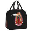 Custom Our Lady Of Perpetual Help Thermal Insulated Lunch Bags Women Catholic Virgin Mary Resuable Lunch Tote Storage Food Box