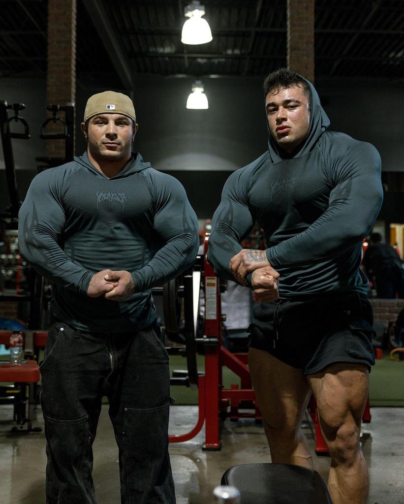 YoungLA Warrior Dehnbarer Fitness-Kapuzenpullover Jogginghose